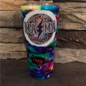 tye dye mama tumbler. stainless steel double wall insulated- NEW